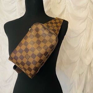 LOUIS VUITTON Damier Ebene Geronimo Bumbag/Crossbody/Sling